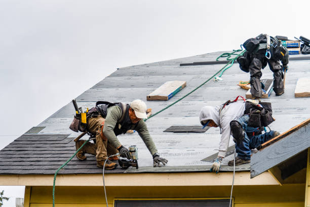 Professional Gutter Installation technician working in Dyersville, IA